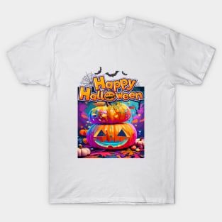 Colorful Happy Halloween,Brafdesign T-Shirt